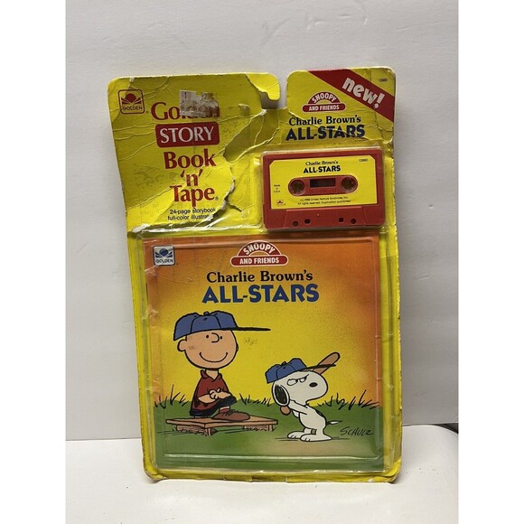 Charlie Brown’s All-Stars Vintage Golden Story Book 'n' Tape - Box Is Rough - Picture 1 of 2